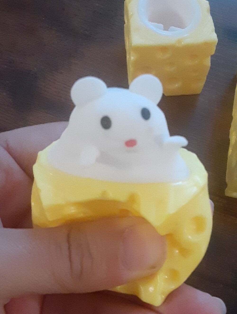 Squishy Cheese Peek-a-boo Mouse - Picture 2 of 5